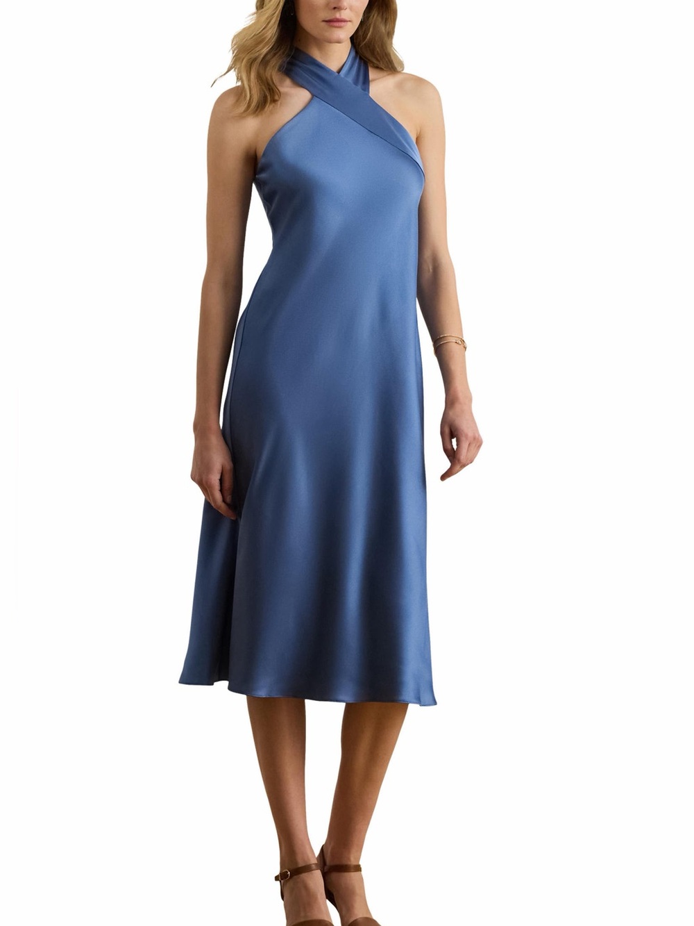 Ralph Lauren Hammered Satin Cocktail Dress
Carson Blue Size 12